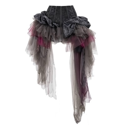 Blood Supply Legacy of the Undead Asymmetric Tulle Skirt(Full Payment Without Shipping)